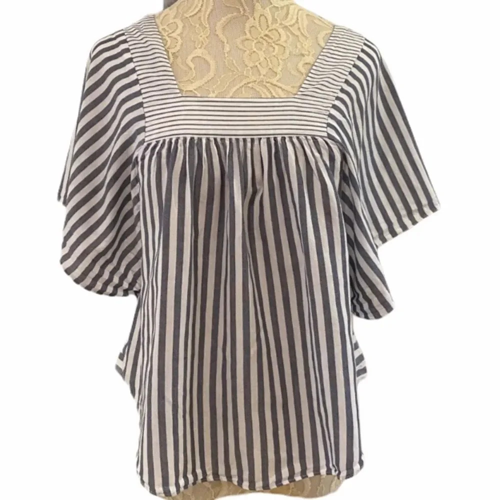 Madewell Popover Striped Dolman Sleeve Blo… - Picture 2 of 8